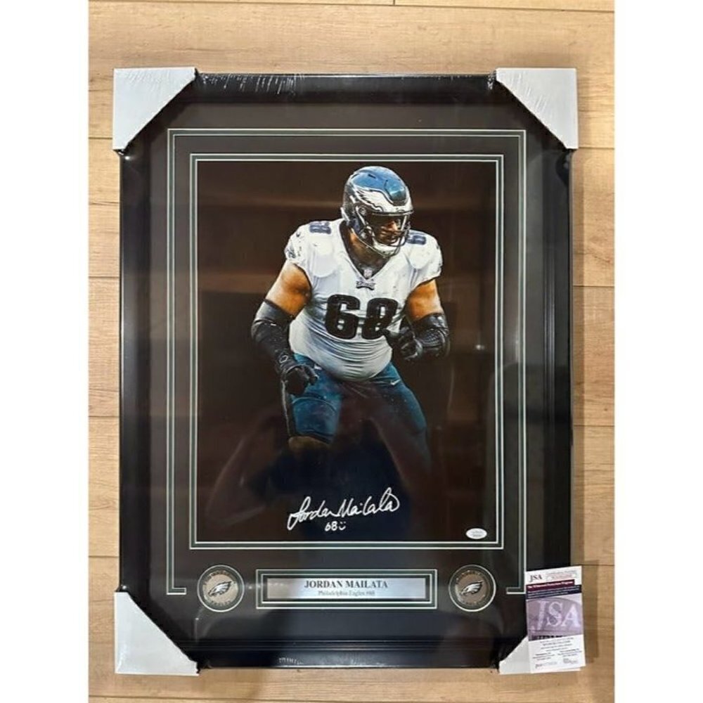 Jordan Mailata signed autographed Philadelphia Eagles 16x20 photo framed JSA